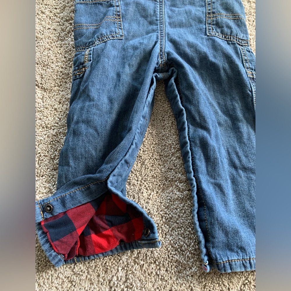 OshKosh B'gosh Blue Denim Overalls Classic Style - Picture 3 of 4